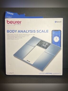 Beurer Germany #BF 720 Smart Body Analysis Bluetooth Glass Scale 400lb Capacity